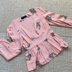 Floral peplum top!